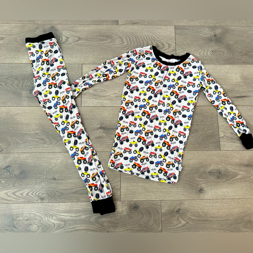 Monster truck bamboo pj set - Dream Big Little Co